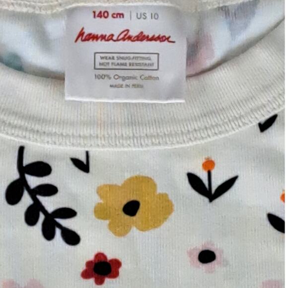 2 For $5 Sale Hanna Andersson  Floral & Animal Print Long John Top Size 10 - Picture 3 of 7